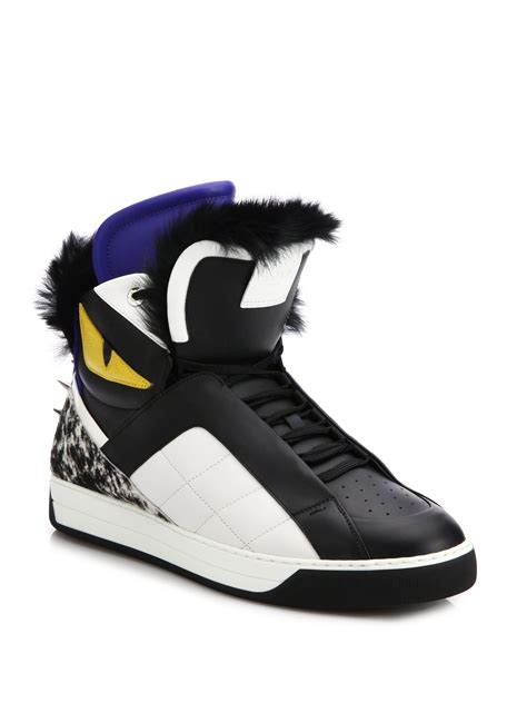 fendi sneakers women's black|fendi monster black sneakers men.